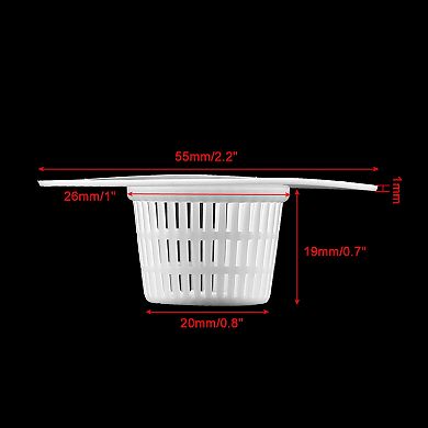 Bathroom Plastic Drain Hair Stopper Strainers Sink Drainer 4pcs White