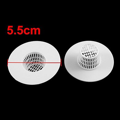 Bathroom Plastic Drain Hair Stopper Strainers Sink Drainer 4pcs White