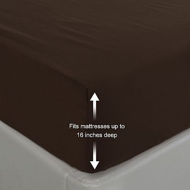 110GSM Brushed Microfiber Fitted Sheet Mattress Protector Solid Bed Cover Twin 75 x 39 x 16"(L*W*H)