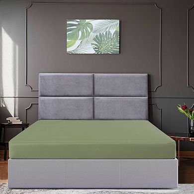 110GSM Brushed Microfiber Fitted Sheet Mattress Protector Solid Bed Cover Twin 75 x 39 x 16"(L*W*H)