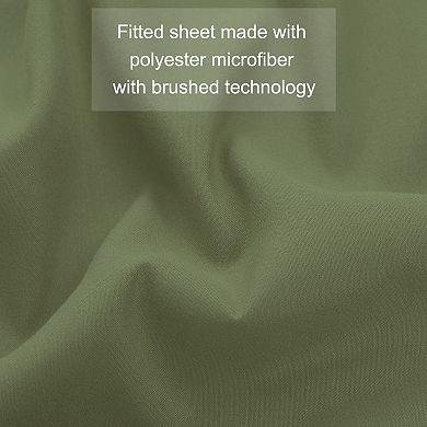 110GSM Brushed Microfiber Fitted Sheet Mattress Protector Solid Bed Cover Twin 75 x 39 x 16"(L*W*H)