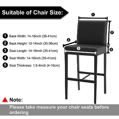 Waterproof Bar Stool Cover for Counter Short Back Chair Cover