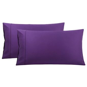 Pillowcase Set of 2 Soft Cotton with Zipper King 20"x36"
