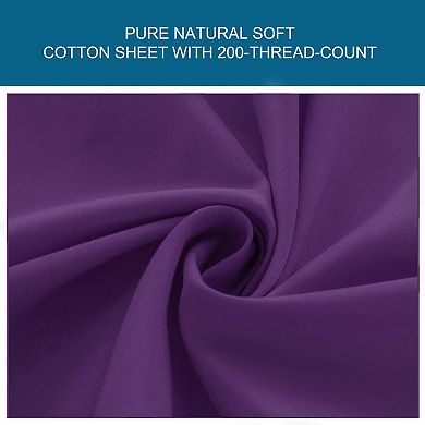 200 Thread Count Cotton Fitted Sheet 15" Deep, 74" X 38"