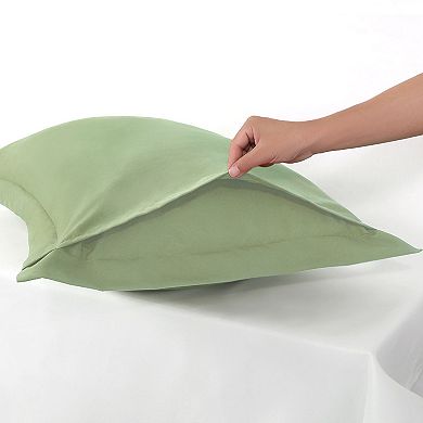 2 Packs Oxford Pillowcases Soft Microfiber Pillow Shams with Envelope Closure Queen 20"x30"