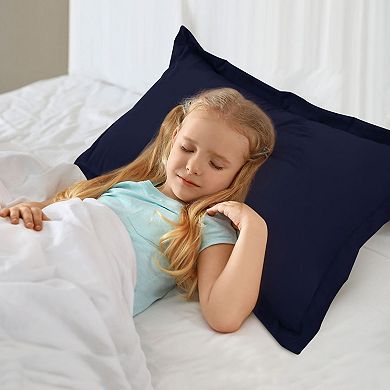 2Pcs Oxford Pillowcases Soft Microfiber Pillow Shams w Envelope Closure Queen 20"x30"