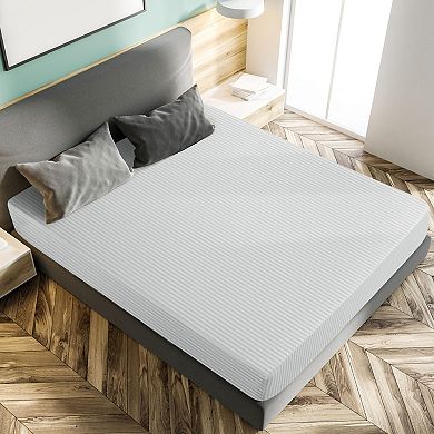 100gsm Polyester Striped Soft Fitted Sheets Deep Pocket 16 Inch, 39"w X 75"l