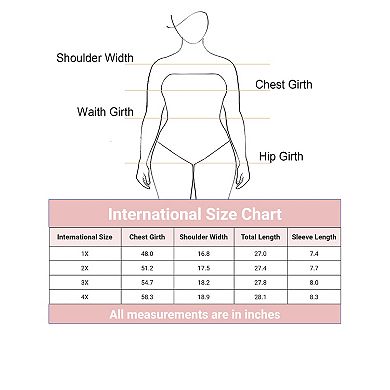 Women's Plus Size V Neck Lace Panel Short Sleeves Floral Blouses