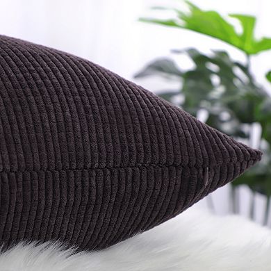 Throw Pillow Cover Corn Stripe Throw Pillow Case Shell for Sofa 2 Pcs 12"x18"