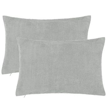 Throw Pillow Cover Corn Stripe Throw Pillow Case Shell for Sofa 2 pc 12"x18"