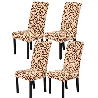 Stretch Dining Room Chair Cover Removable Washable Slipcover 4 pc