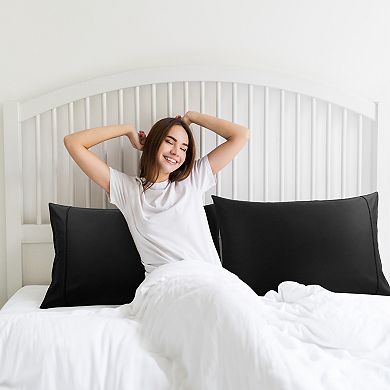 Pillowcase Set of 2, Soft Cotton with Zipper Queen 20" x 30"