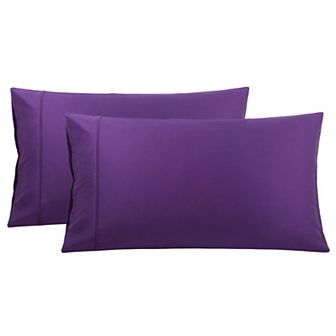 Pillowcase Set of 2, Soft Cotton with Zipper Queen 20" x 30"