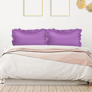 2PCS Satin Silk Pillow Cases Cover Housewife Cushion King 20"x36"