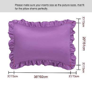 2PCS Satin Silk Pillow Cases Cover Housewife Cushion King 20"x36"