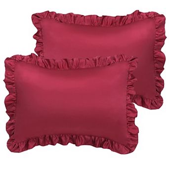 2 pc Satin Silk Pillow Cases Cover Housewife Cushion King 20"x36"