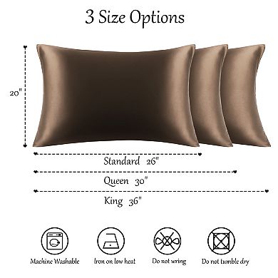 19 Momme Silk Pillowcase for Hair Skin with Zipper Standard 20" x 26"