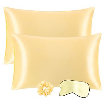 Set of 2 Satin Pillowcase Durable&Soft Enveloped King 20" x 36"
