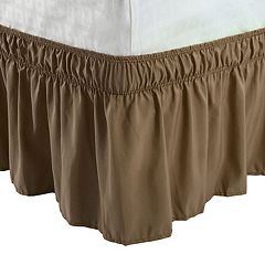 Brown bed skirt on sale queen