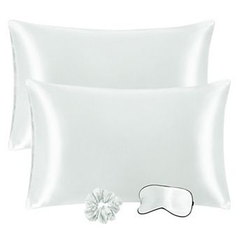 Set of 2 Soft Satin Silk Pillowcase Envelope Closure Standard 20"x26"