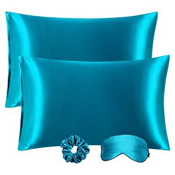 Set of 2 Soft Satin Silk Pillowcase Envelope Closure Standard 20"x26"