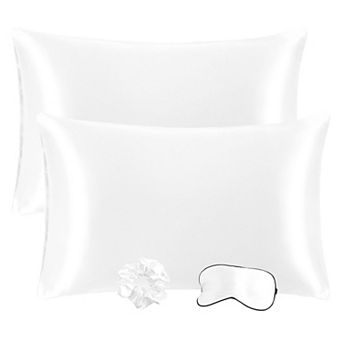 Set of 2 Soft Satin Silk Pillowcase Envelope Closure Standard 20"x26"