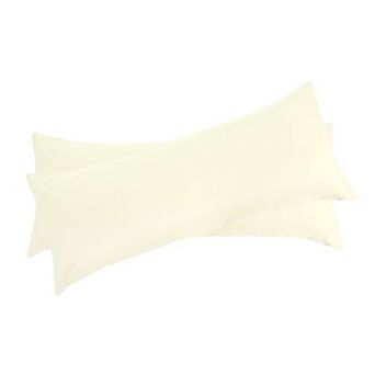 2 pc Bolster Soft 1800 Microfiber Support Cushion Body Pillow Covers Body 20"x48"