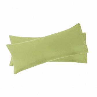 2 pc Bolster Soft 1800 Microfiber Support Cushion Body Pillow Covers Body 20"x48"
