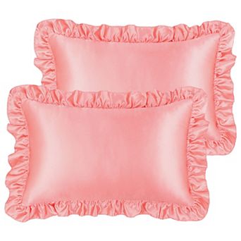 Set of 2 100% Polyester Satin Fabric Pillow Cover with Envelope Closure Queen 20" x 30"
