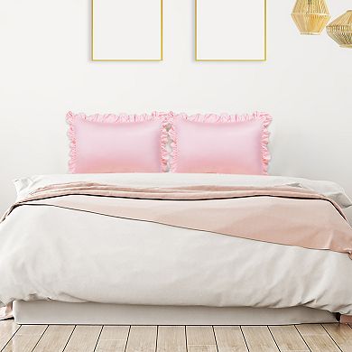 2PCS Satin Silk Pillow Cases Cover Housewife Cushion Standard 20"x26"