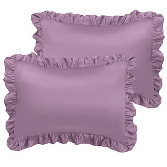 2 pc Satin Silk Pillow Cases Cover Housewife Cushion Standard 20"x26"