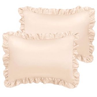 2 pc Satin Silk Pillow Cases Cover Housewife Cushion Standard 20"x26"
