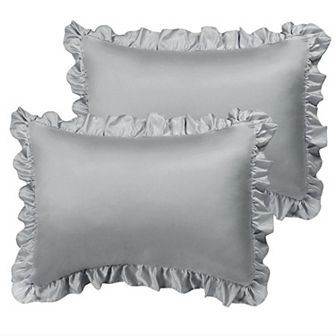 2 pc Satin Silk Pillow Cases Cover Housewife Cushion Standard 20"x26"