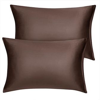 2 pc Soft Silky Satin Pillow Cases Covers Standard 20"x26"