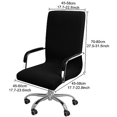 Stretchable Office Chair Cover Jacquard Stripe Computer Chair Covers