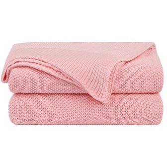 100% Cotton Knit Throw Blanket Lightweight Soft Blanket Throw 50"x70"