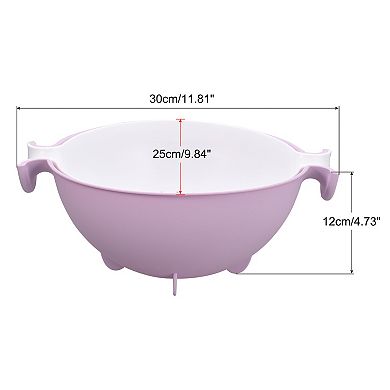 Kitchen Strainer Colander 2PCS, Plastic Food Strainer Washing Basket