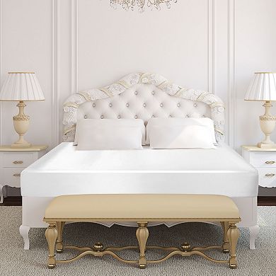 Satin Fitted Sheet Solid Silky 12" Deep Pocket Bed Sheet Satin Bed Fitted Sheet Full 74" x 54"(L*W)