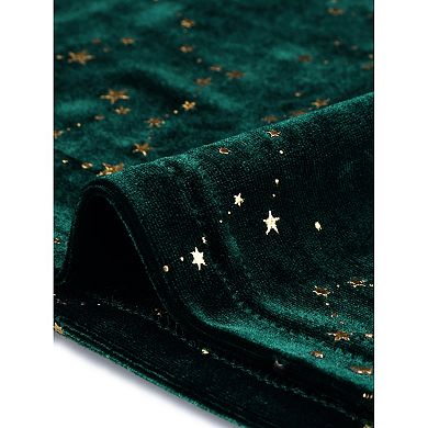 Women's Plus Size Peter Pan Collar Stars Fall Velvet Blouse