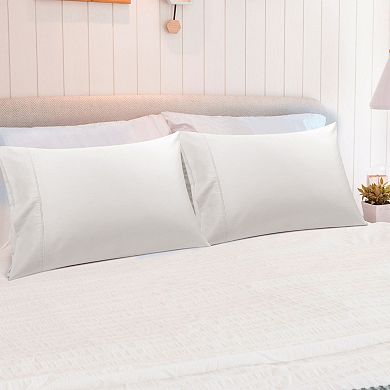Set of 2 Soft Cotton Pillow Covers with Envelope Queen 20"x30"