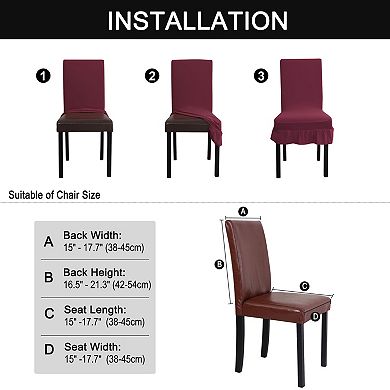 Spandex Stretch Washable Dining Stool Chair Cover Slipcover