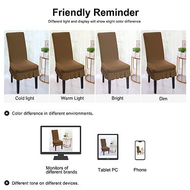 Spandex Stretch Washable Dining Stool Chair Cover Slipcover