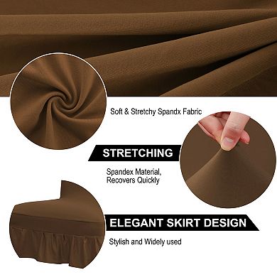 Spandex Stretch Washable Dining Stool Chair Cover Slipcover