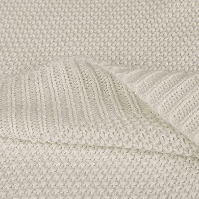 Soft 100% Cotton Solid Decorative Knitted Sofa / Bed Throw Blanket in 14 Colours Twin 60"x78"