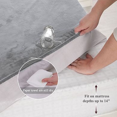 Waterproof Fitted Sheet Cover Bed for Home Twin 75 x 39"(L*W)