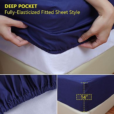 Waterproof Breathable Fitted Sheet with Elastic Band Full 54" x 75"