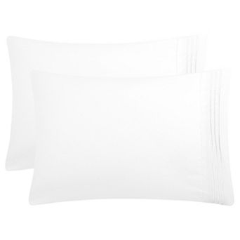 Microfiber Pillowcases 2 pc with Embroidery Envolop Closure Standard 20"x26"