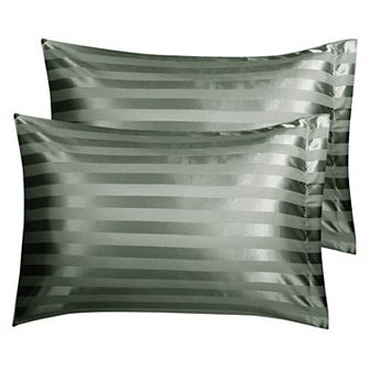 2 pc Soft Silky Satin Pillowcases Better for Hair and Face King 20"x40"
