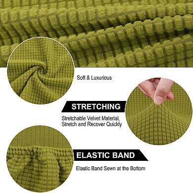 Knit Stretch Polyester Spandex Stylish Modern Thickening Chair Cover