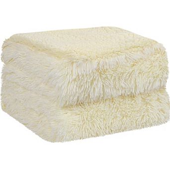 Luxury Shaggy Faux Fur Blanket Soft Warm Sherpa Reverse for Sofa Couch Bed Twin 60"x80"